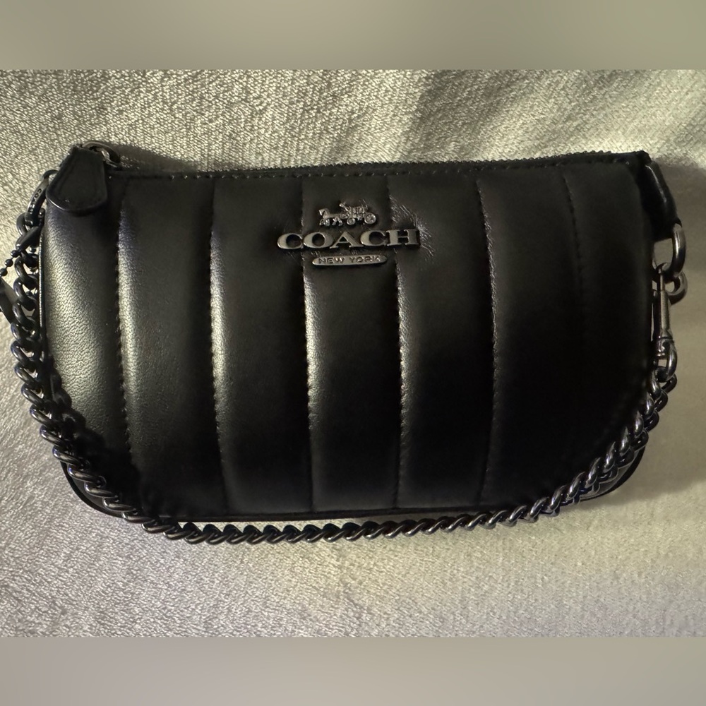 COACH Nolita 19 Soft Nappa Leather - Black with Gunmetal Chain